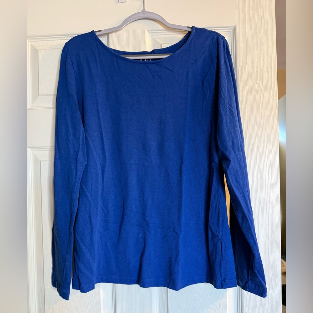 Women's Blue Long Sleeve Top